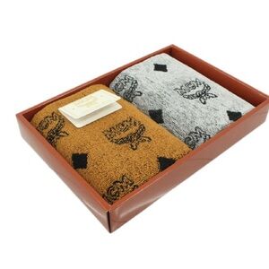MCM Luxury Towel Set in Tan and Gray